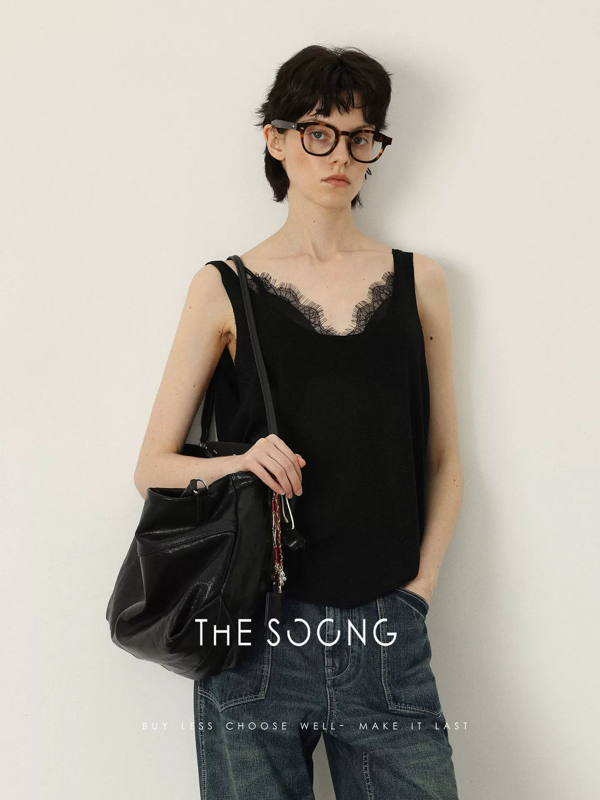 THESOONG/Summer Versatile Sleeveless Low-Neck Vest Top Women's Inner Short Tummy-Covering HBMY7415