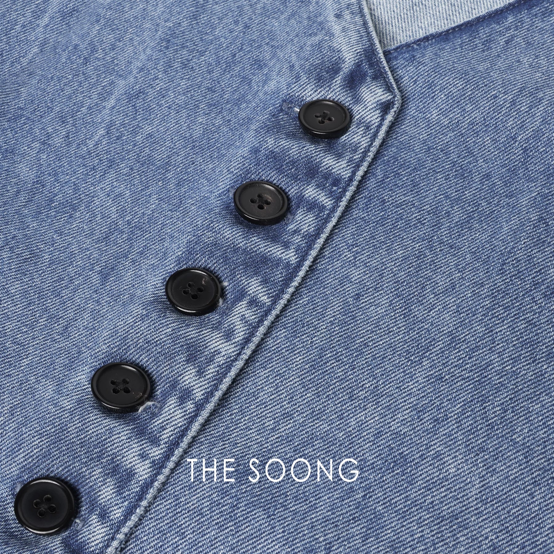 THESOONG/Denim Vest Lyocell Brushed Vintage Lightweight Vest 6976