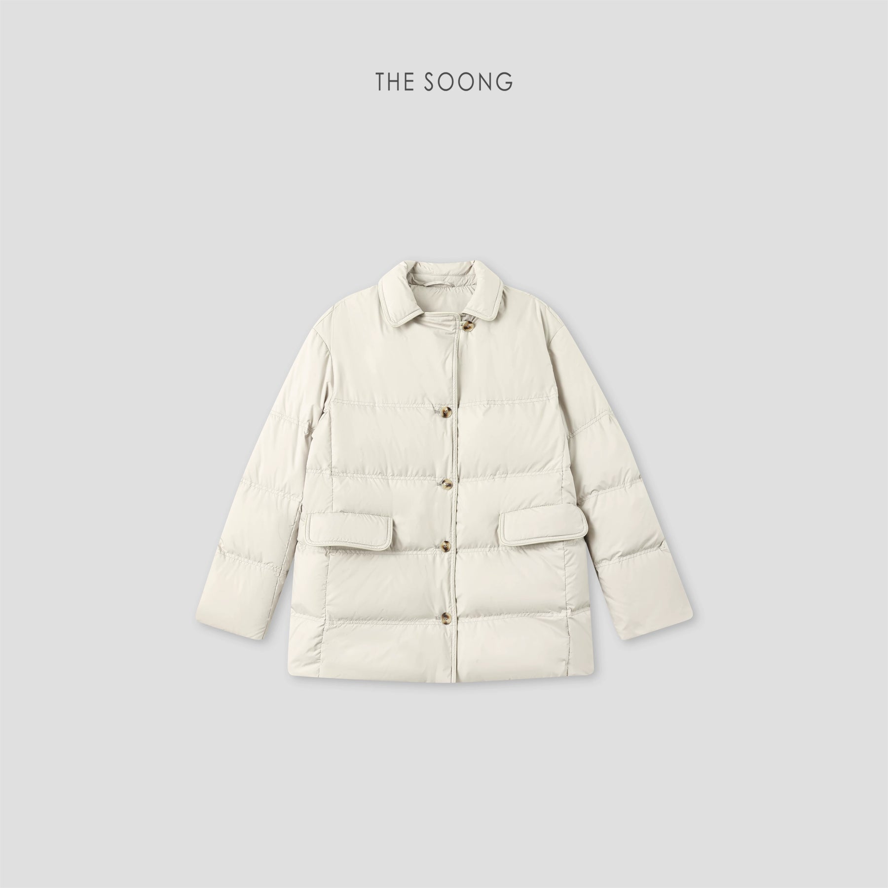 THESOONG/Lightweight Shaping 25D Fine Yarn 95% Goose Down Warm Water-Repellent Lapel Down Jacket 8366