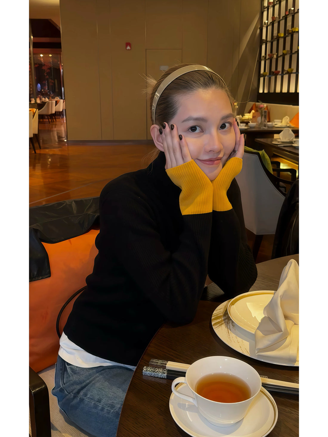 THESOONG / Early autumn new 100% merino wool 12G double-strand ribbed half-zip stand collar sweater 8985