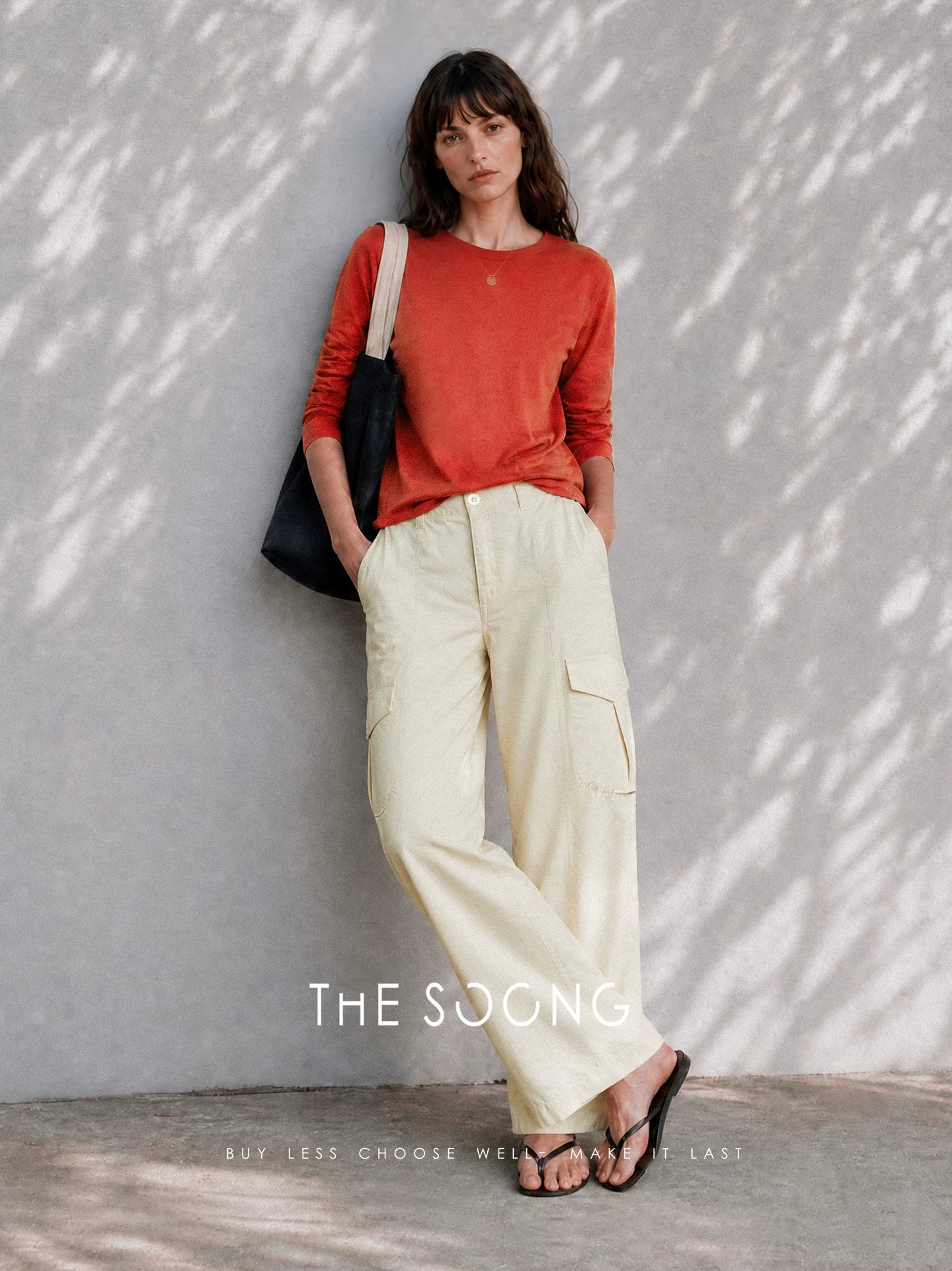 THESOONG/As Thin as Cicada Wings Summer 100% Mulberry Silk Ultra-Light Breathable Round Neck Long Sleeve T-Shirt for Women 8858