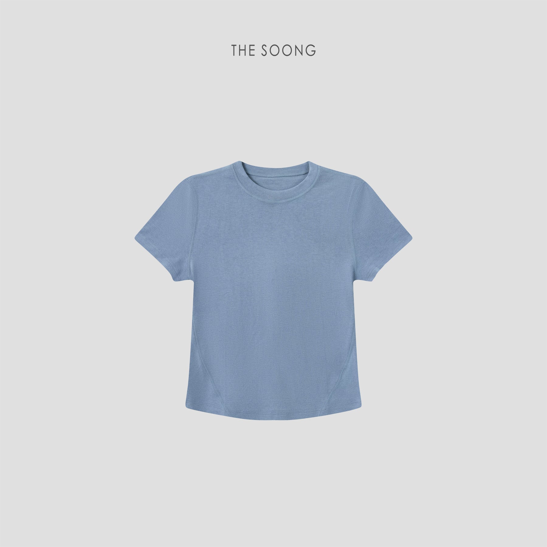 THESOONG/Lightweight 0-pressure Acetate Tencel Wool Blend Soft Breathable Short Sleeve T-shirt for Women 9081