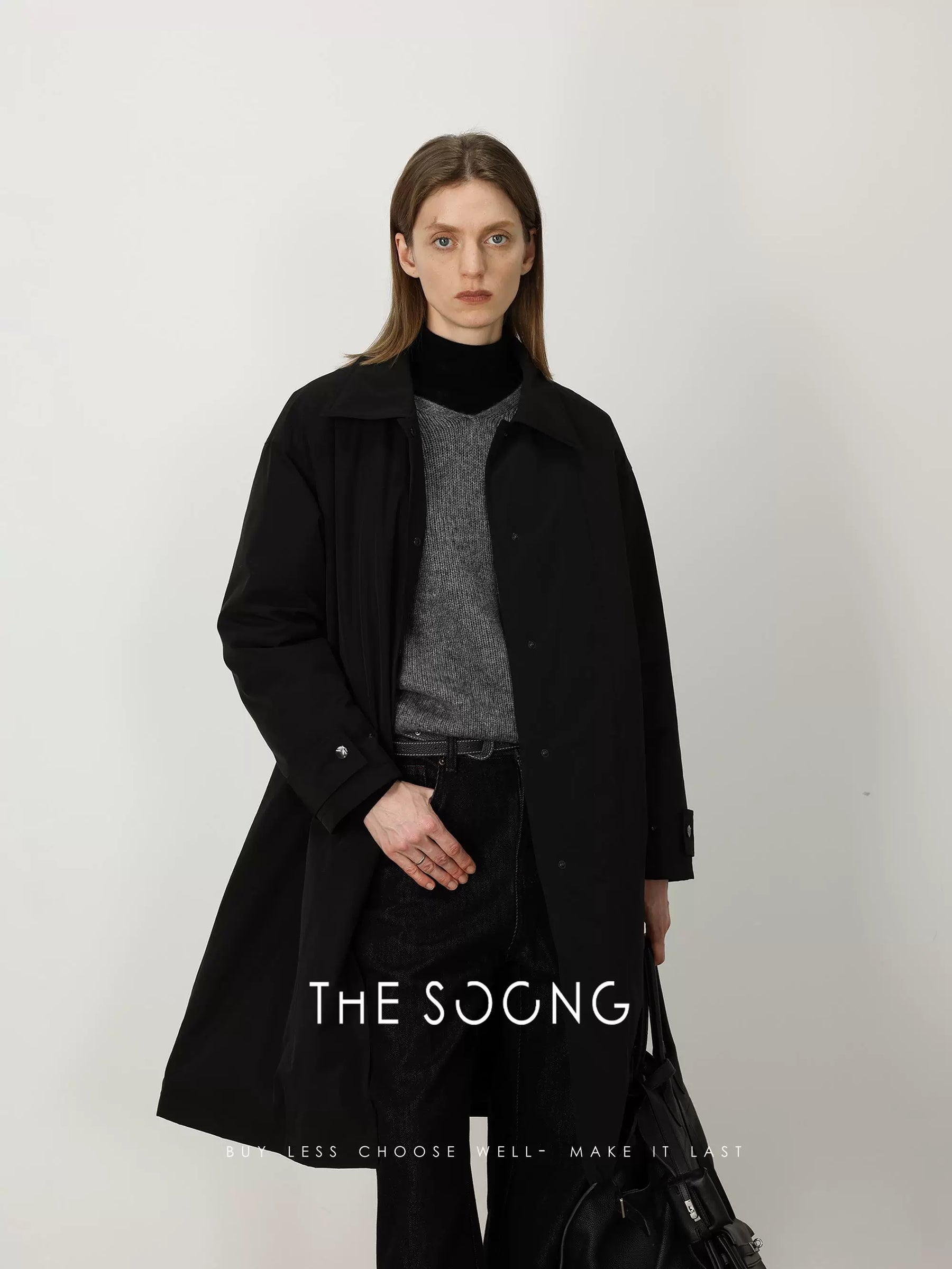 THESOONG/Selected Natural Yak Wool German Imported Seamless One-Piece Knitted Drop Shoulder Casual V-Neck Sweater for Women