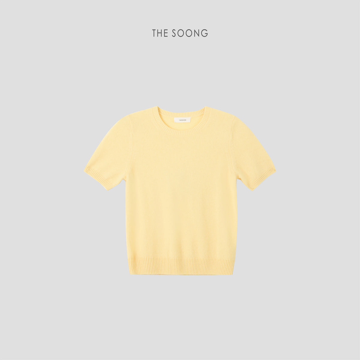 THESOONG / Kang Saini 100% Albas cashmere 148g lightweight nude-feel short sleeve sweater for women 9251