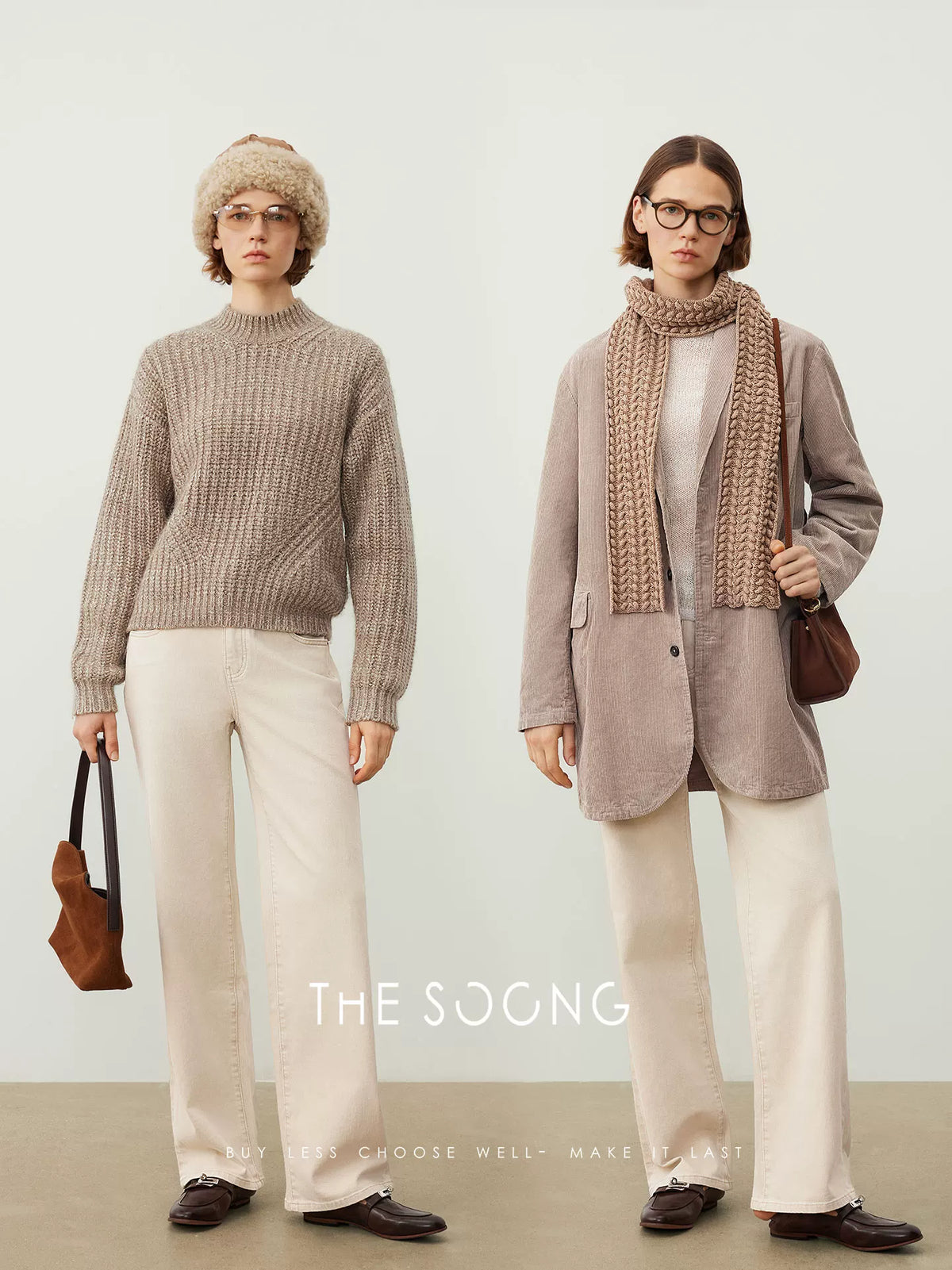 THESOONG/Cotton Straight-Leg Jeans for Women Spring Petite Wide-Hip Slim Casual Pants HBKZ7460