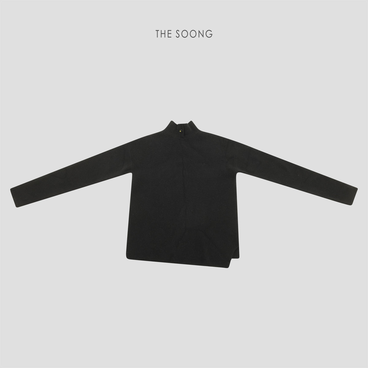 THESOONG/New 100% Sheep Wool Single-Thread Fine Knit Hand-Sewn Millet Bead Button Stand Collar Sweater for Women 8449