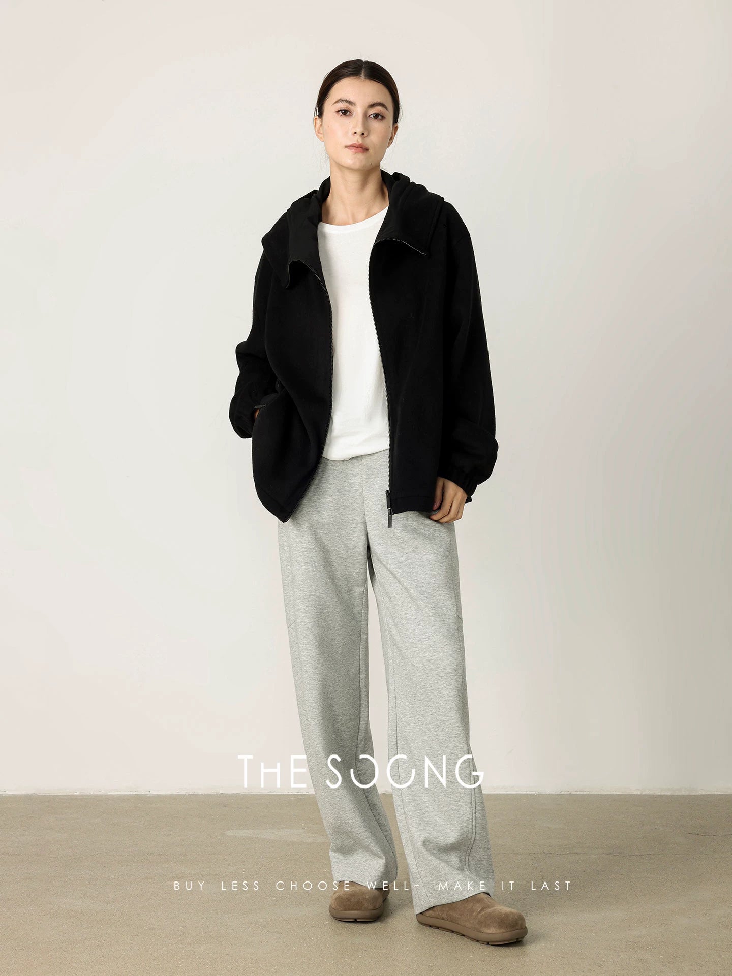 THESOONG / New Curve Tailored Structure Light Stretch Small Curved Blade Women's Casual Sweatpants 7903