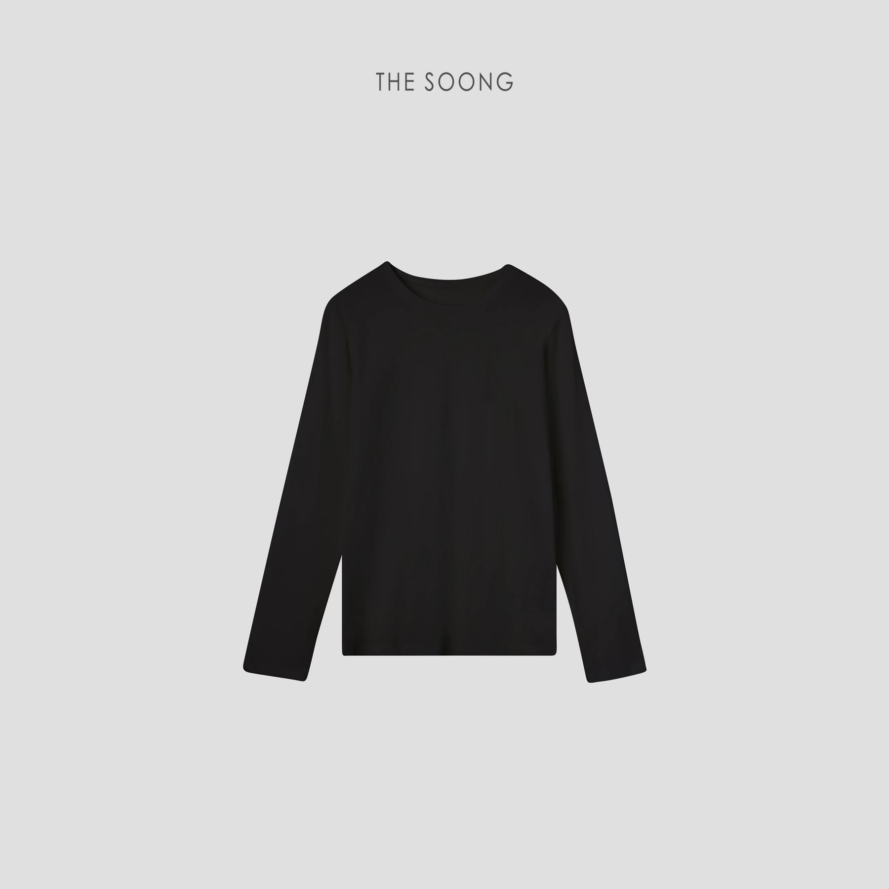THESOONG/ Several pieces per person classic white basic skin-feel long-sleeve minimalistic crewneck T-shirt for women