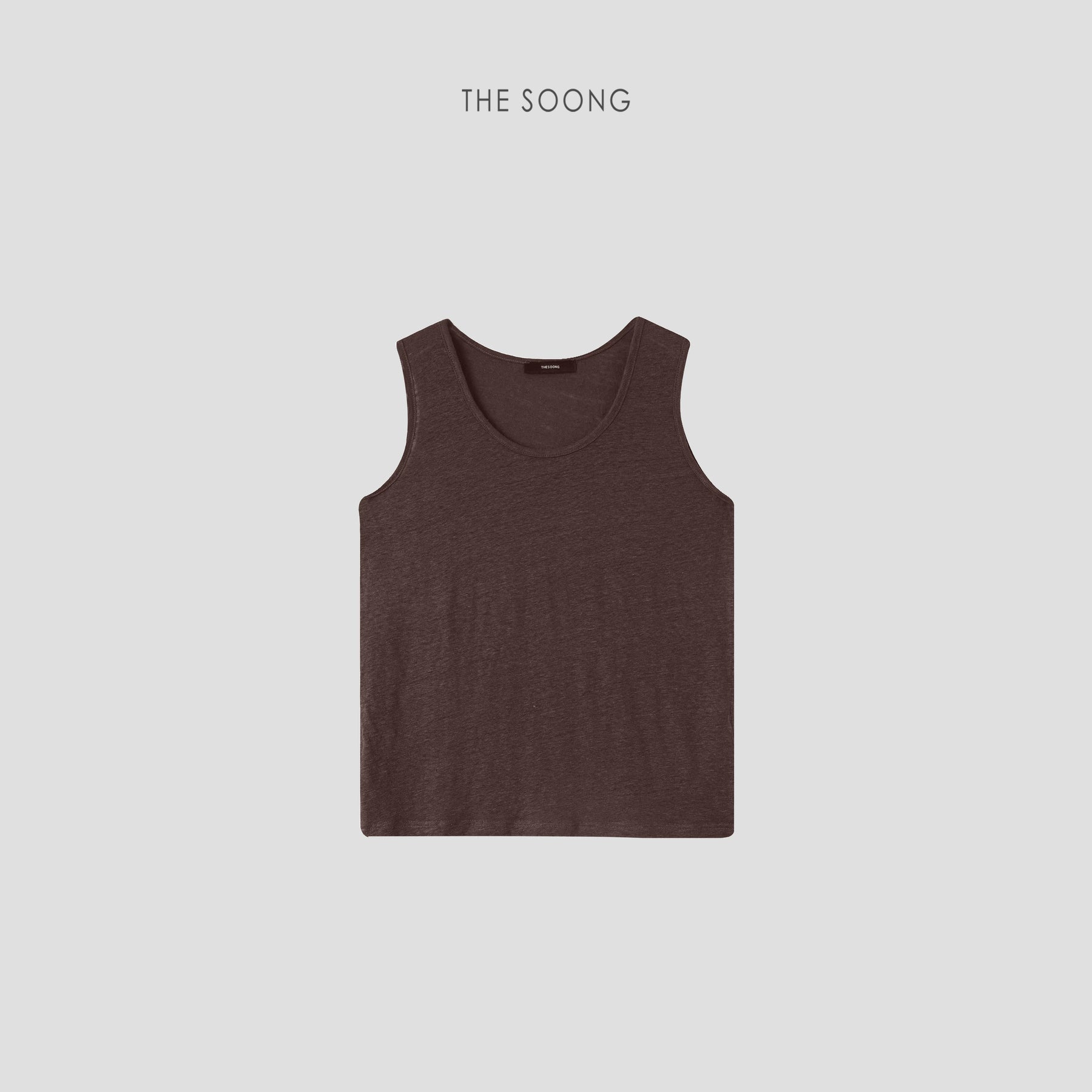 THESOONG/Foggy Light Gauze Summer Pure Linen Lightweight Breathable Texture U-Neck Thin Women's Vest 6826