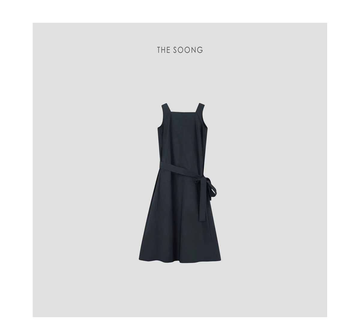 THESOONG / Natural Elegance Pure Cotton Cool Breathable Waist-cinching Sleeveless Vest Dress 4805