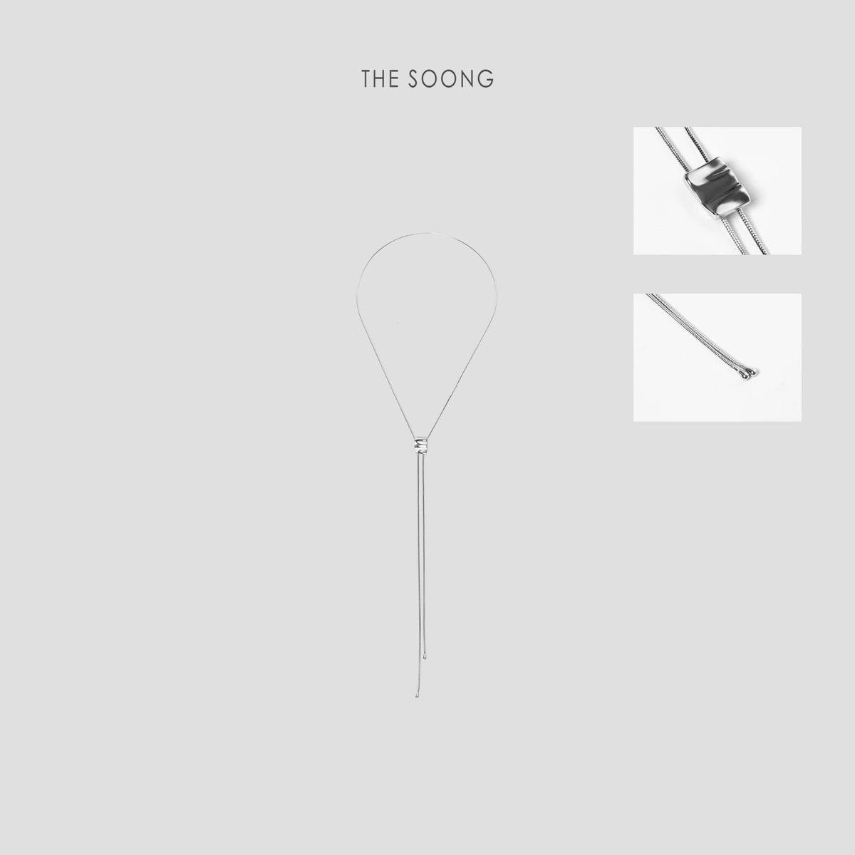 THESOONG/Minimalist Handmade Smooth Streamlined Pendant Necklace 7308