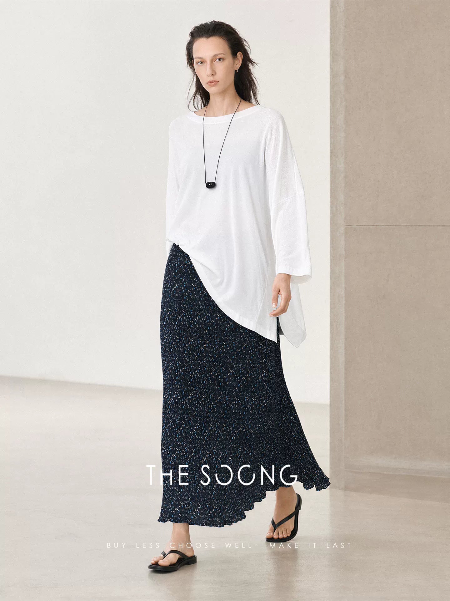 THESOONG/Relaxed with Degree Minimalist Texture Soft Breathable Oversized Loose Three-Quarter Sleeve Air-Conditioner Jacket 6682