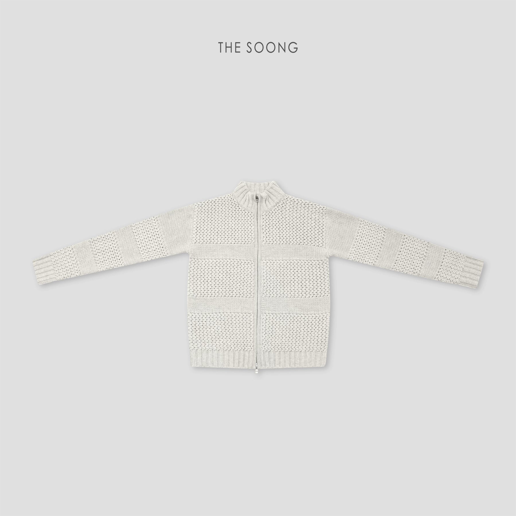 THESOONG/Visual Luxury Feel, Multiple Needle Interwoven Delicate Texture Round Neck Wool Sweater Jacket, Women 7982