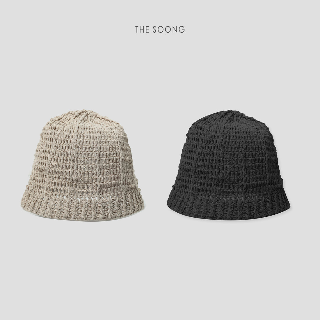 THESOONG/Pure handmade woven linen-cotton hollow versatile anti-pilling knitted hat 7260