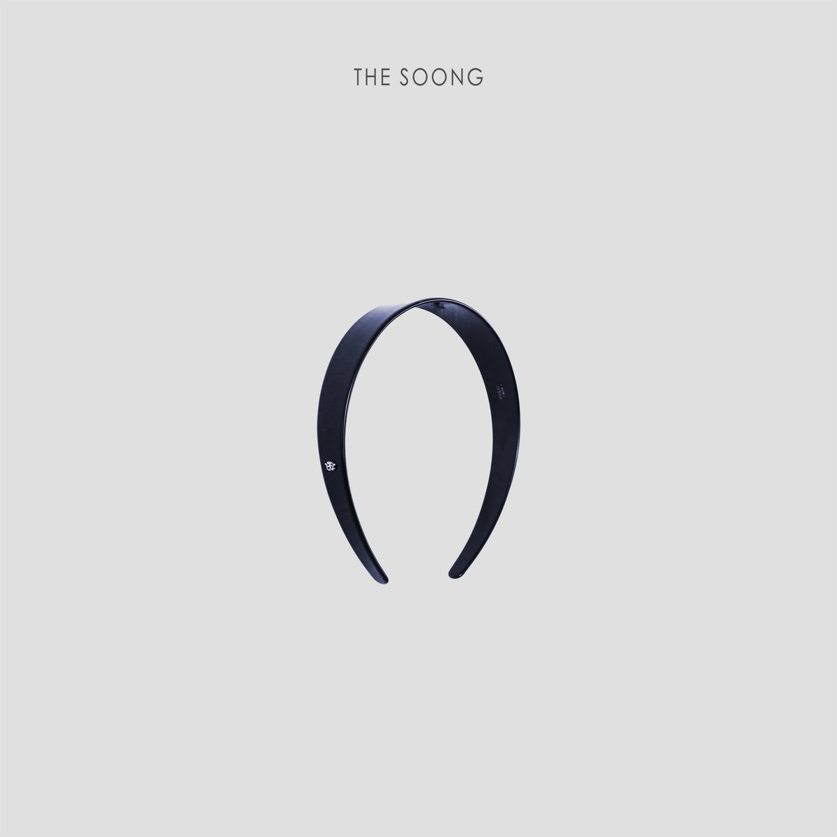 THESOONG/Non-Constricting Headband, Acetate Material, Glossy Wide Color-Block with Metal Logo 9442