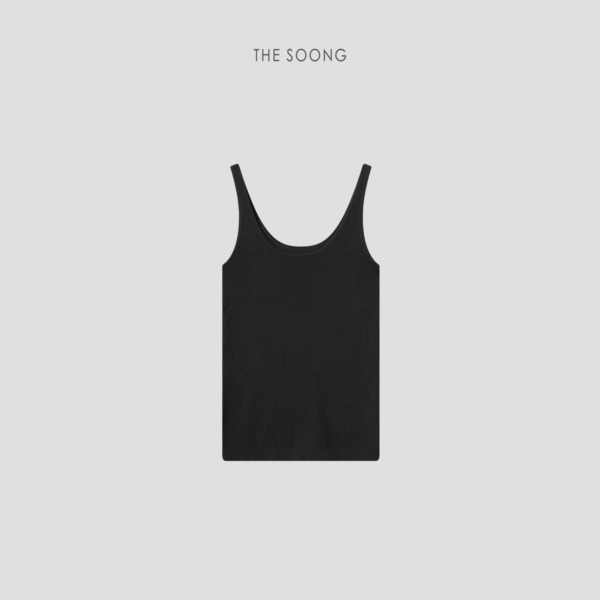 THESOONG/Wool Tencel Thin-Strap Vest Women's Summer U-Neck High-Stretch Ribbed Knit Camisole HWBX9384