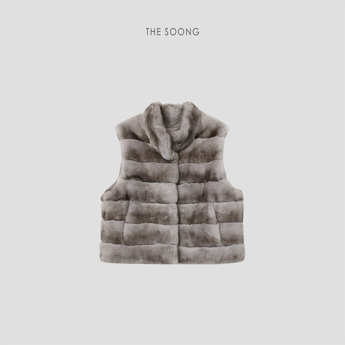 THESOONG/ Grade 3 100% Rex rabbit hair classic high-quality plush lightweight warm fur vest 9560