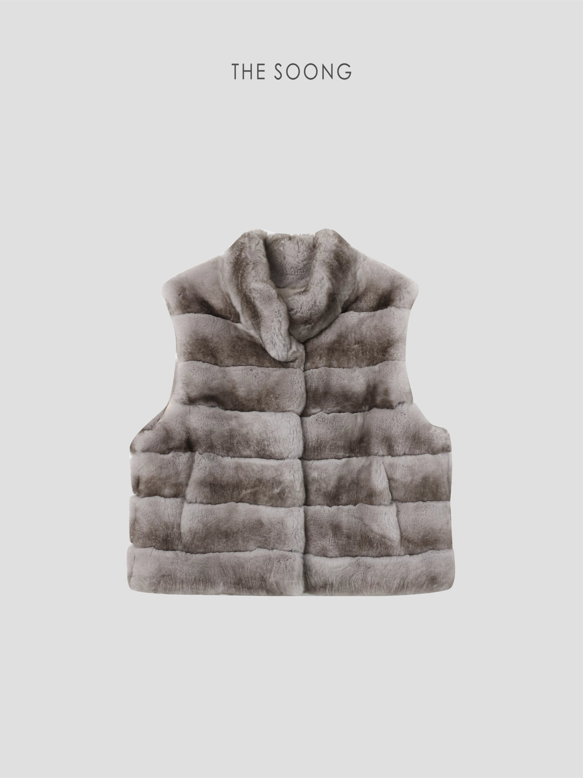 THESOONG/ Grade 3 100% Rex rabbit hair classic high-quality plush lightweight warm fur vest 9560