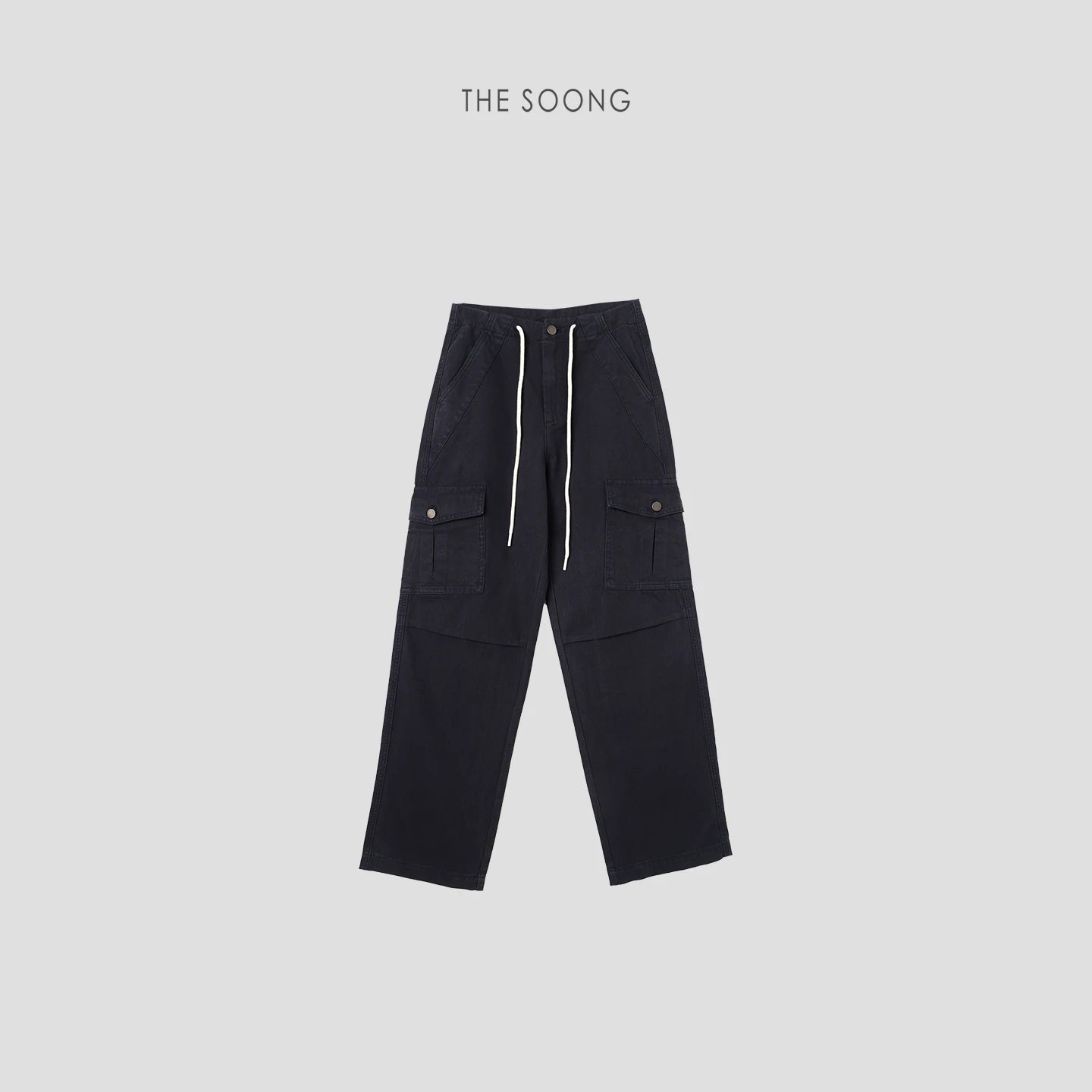THESOONG / Heavyweight Retro Work Pants for Women Straight Cut Petite Cool Hiking Autumn HWKZ7514