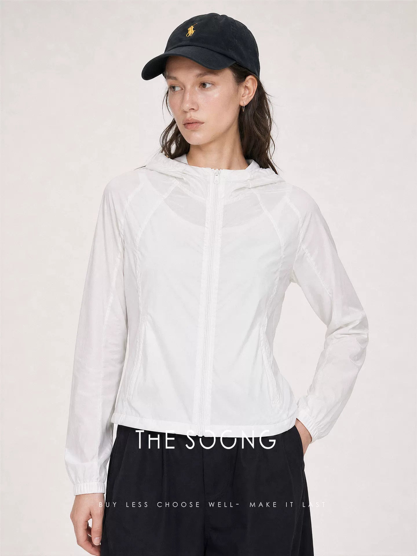 THESOONG/Hardcore sun protection, full-coverage physical sun protection, lightweight breathable hooded sports jacket for women, 9128