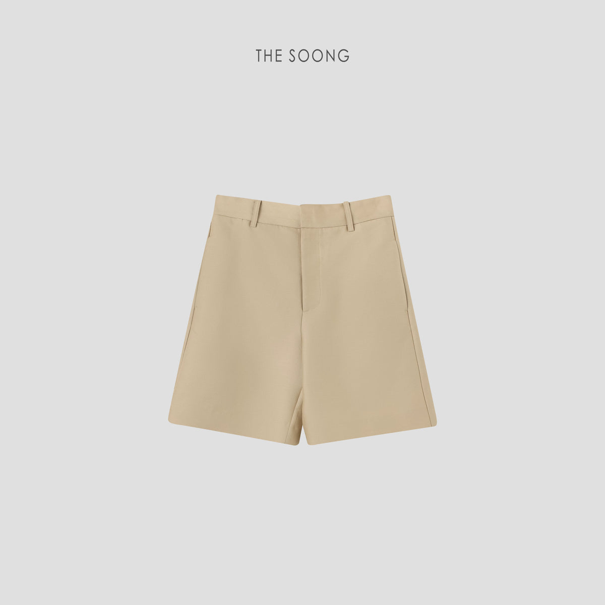THESOONG/Silk-wool shorts Mulberry silk and wool breathable summer mid-waist casual Bermuda shorts 6468