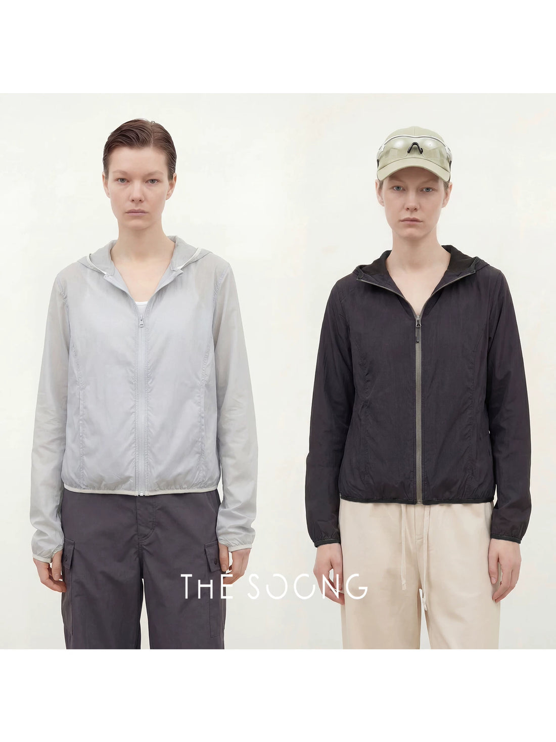 THESOONG/Lightweight Protection Polyamide Fiber Slim Thin Hooded Sun Protection Jacket for Women 8232