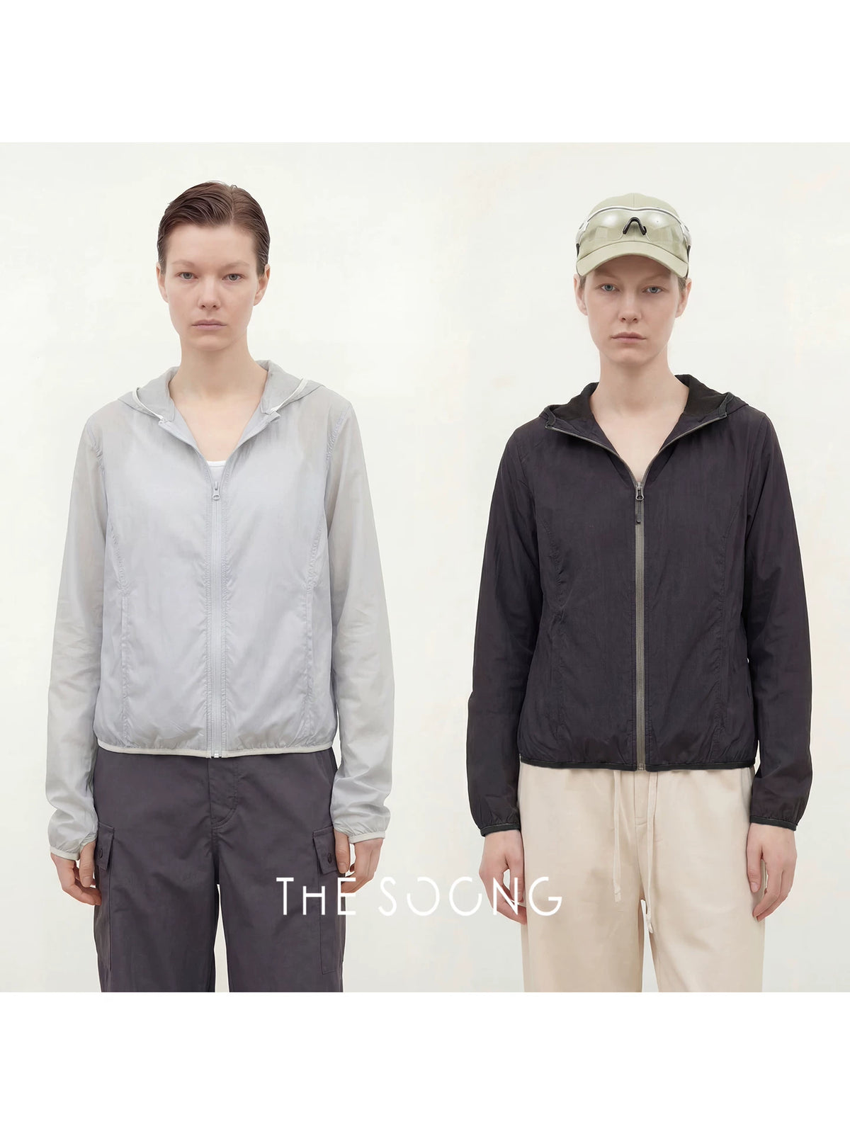 THESOONG/Lightweight Protection Polyamide Fiber Slim Thin Hooded Sun Protection Jacket for Women 8232