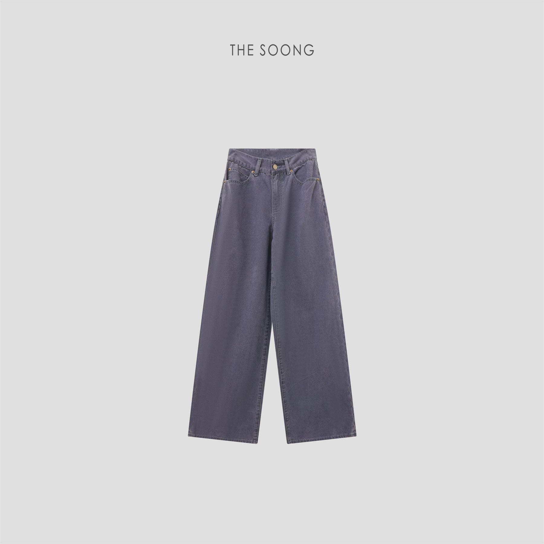 THESOONG/Pure Cotton Thin Straight-Leg Jeans for Women, Atmospheric Red High-Waisted Slimming HBNZ6859