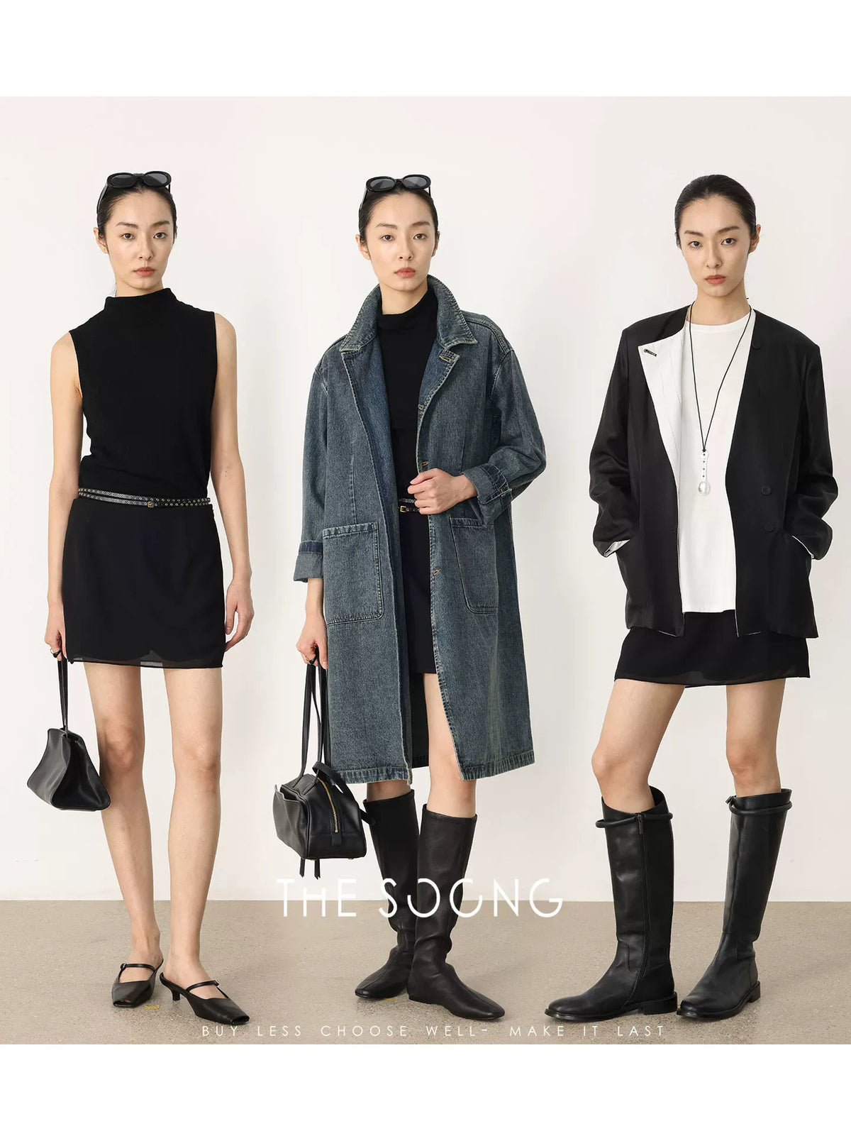 THESOONG / Spring new loose A-line skirt for women, elastic waist, slim and flattering short skirt, half-length skirt HWQZ8721