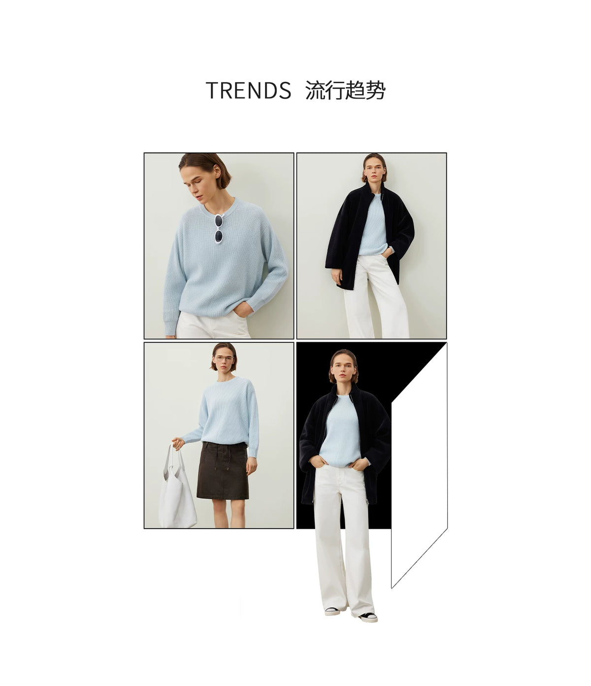 THESOONG/Autumn and Winter Sheep Wool Cashmere Sweater Women Crew Neck Knit Base Shirt HLMY6902