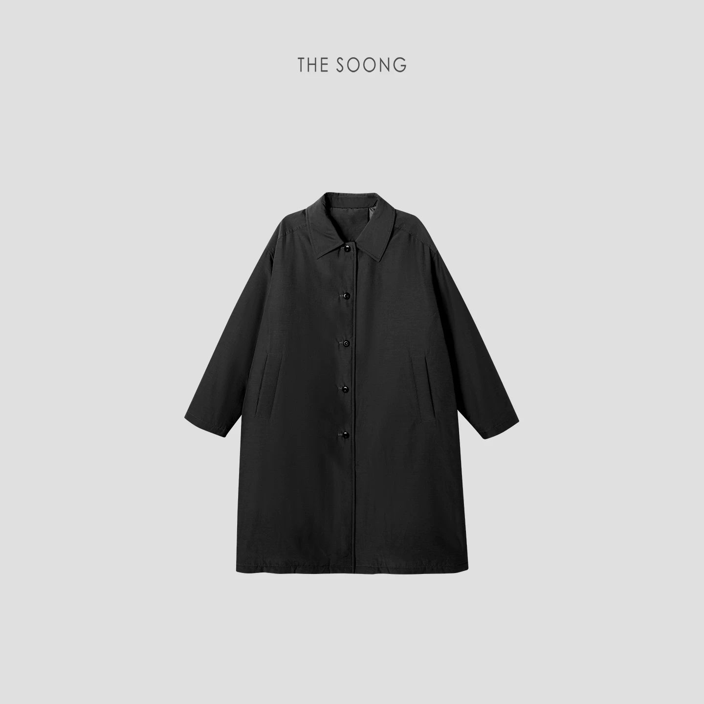 THESOONG/Outline Warmth Autumn and Winter 90% Goose Down Ultra-Light Warm Mid-Length Turn-Down Collar Down Jacket for Women 8029
