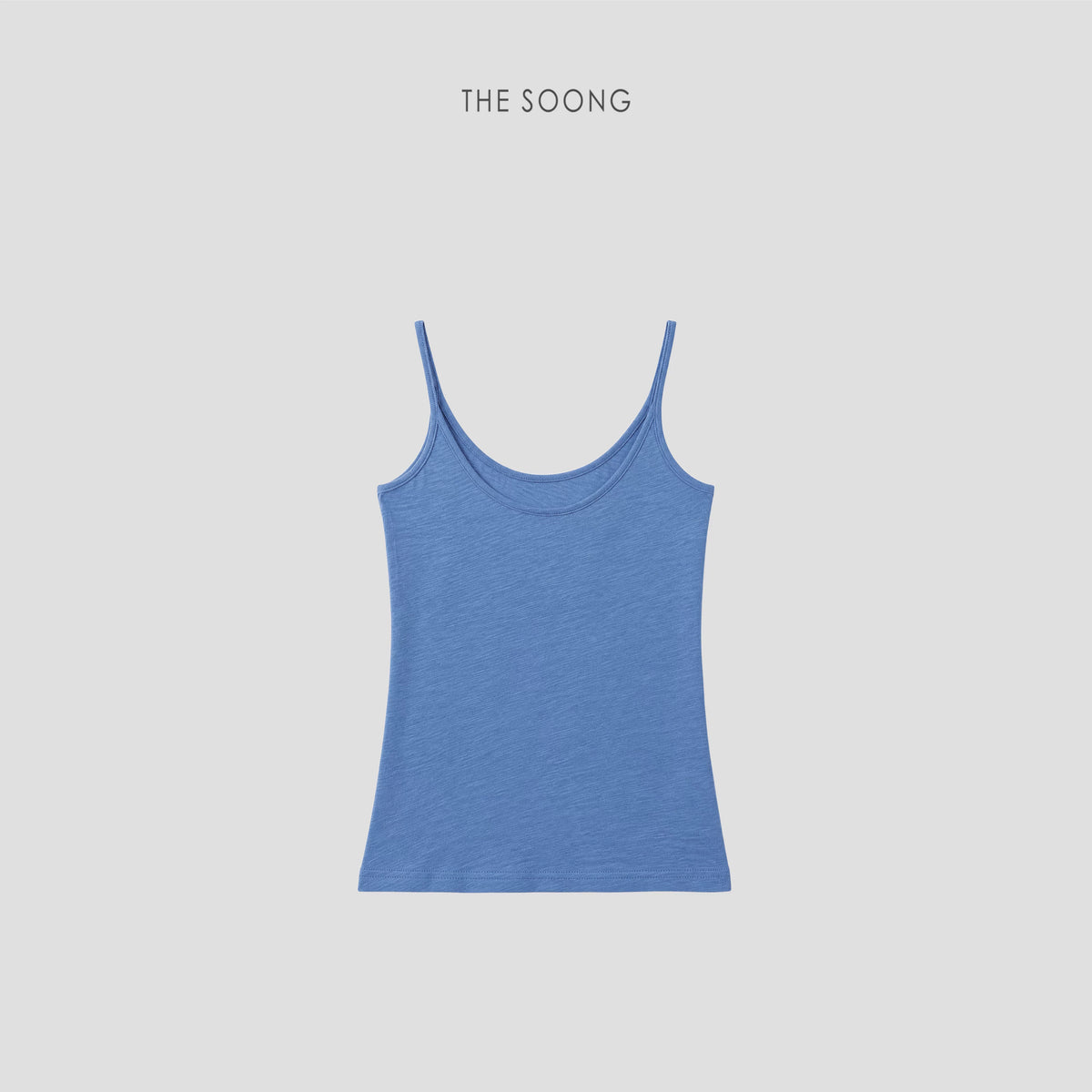 THESOONG/Natural Texture Summer 100% Slub Cotton Stretch Strap Slimming Camisole 9204