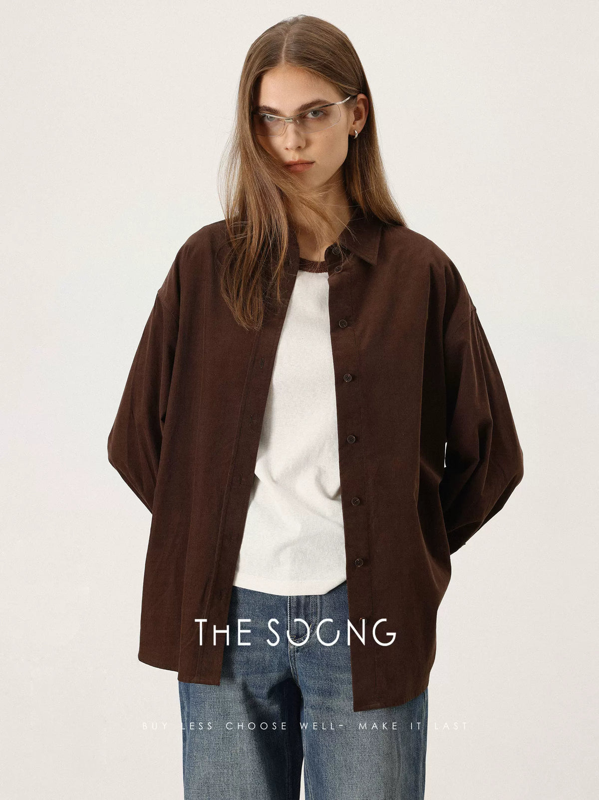 【Clearance 3】Intellectual and elegant 100% pure cotton skin-friendly soft relaxed polo collar shirt jacket for women 7535
