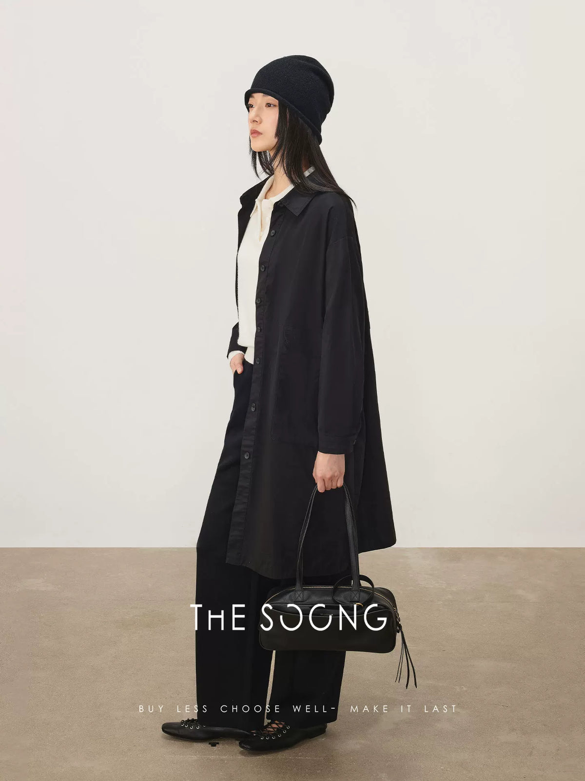 THESOONG/Delicate Lightness 100% Selected High-Count Cotton Structured Fashion Women's Lightweight Trench Coat 4021