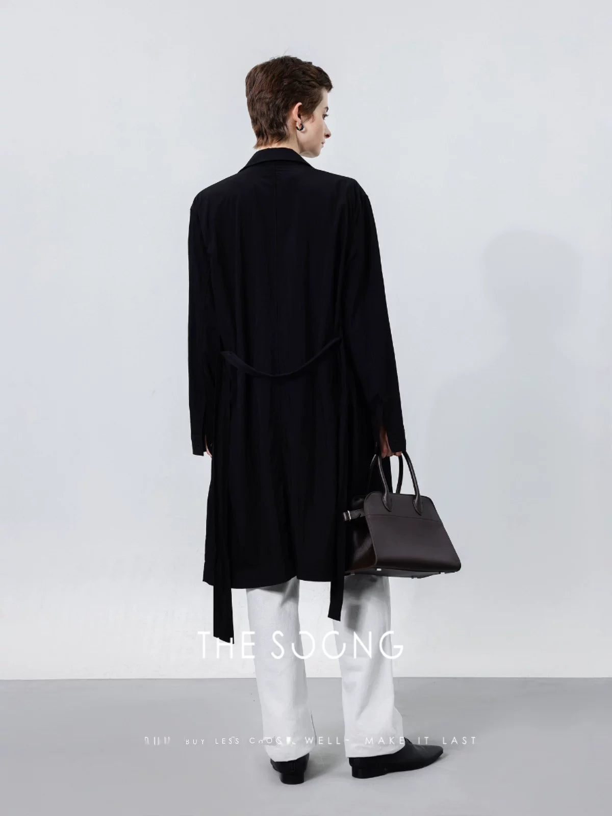 THESOONG/Paper-Thin Classic Versatile British Style Wrinkle-Resistant Single-Layer Long Early Autumn New Trench Coat Jacket